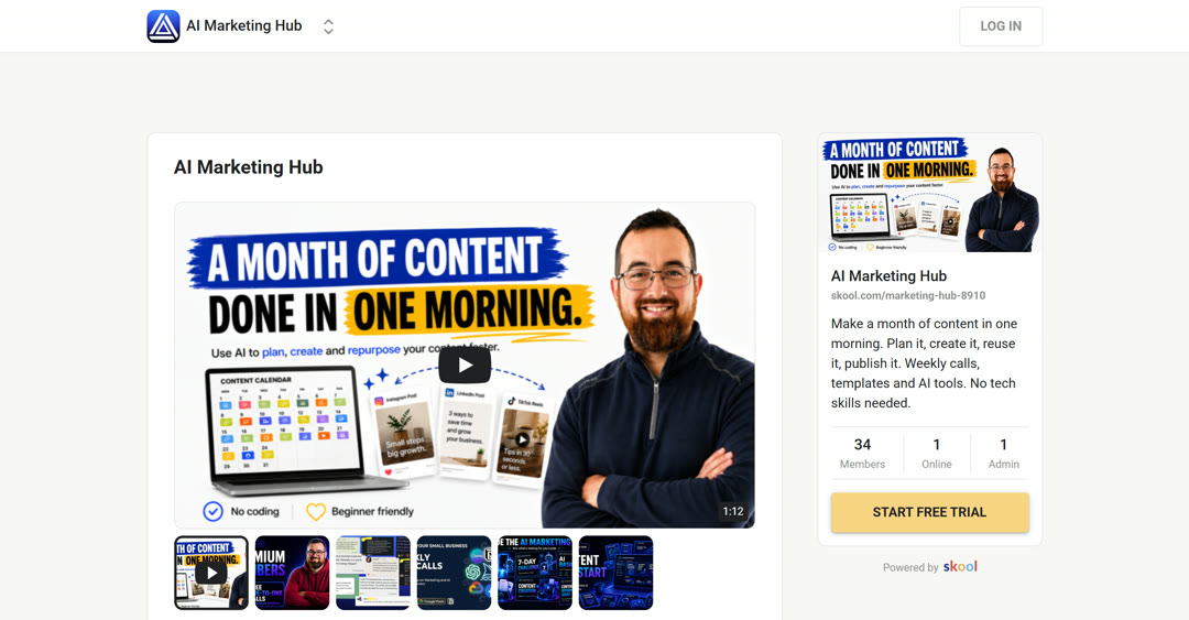 The AI Marketing Hub on Skool